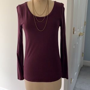 Loft maroon long sleeve tee